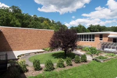 Courtyard and outdoor classroom area